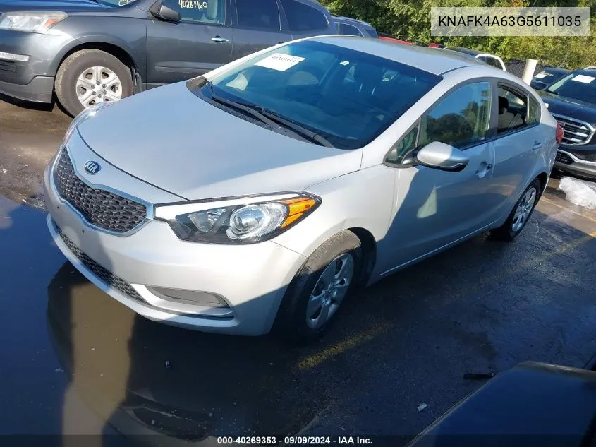 2016 Kia Forte Lx VIN: KNAFK4A63G5611035 Lot: 40269353