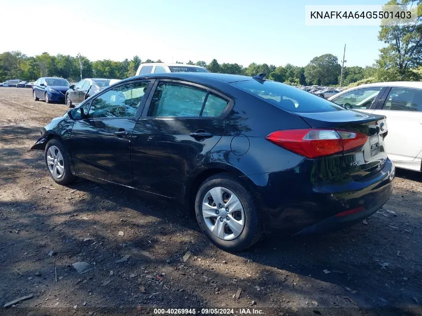 2016 Kia Forte Lx VIN: KNAFK4A64G5501403 Lot: 40269945