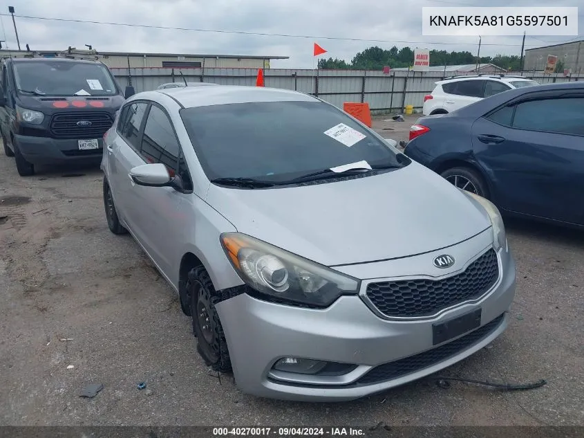 KNAFK5A81G5597501 2016 Kia Forte Lx