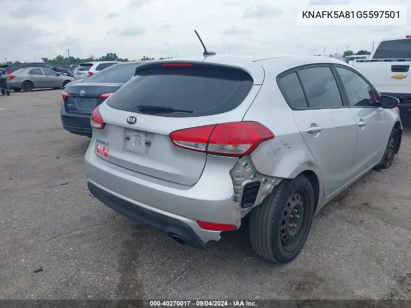 KNAFK5A81G5597501 2016 Kia Forte Lx