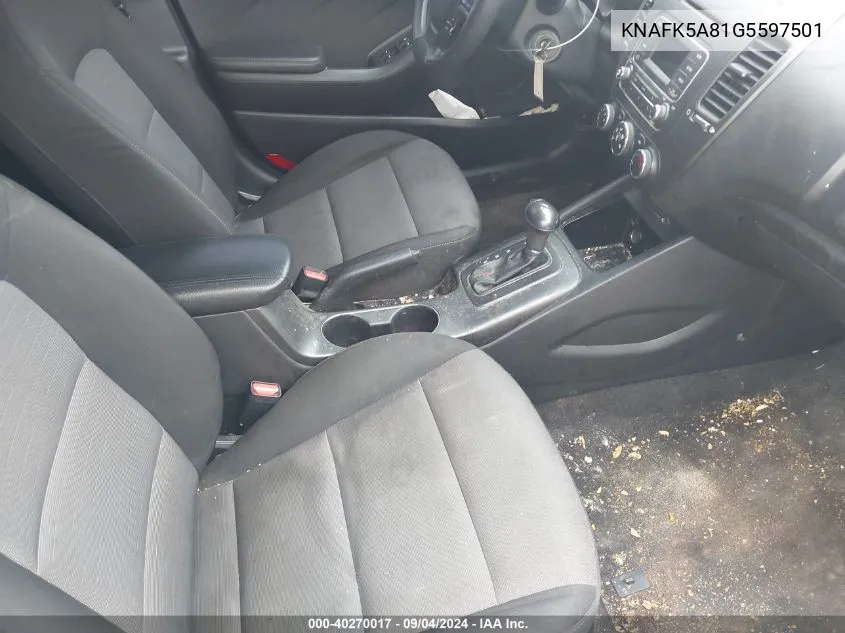 KNAFK5A81G5597501 2016 Kia Forte Lx