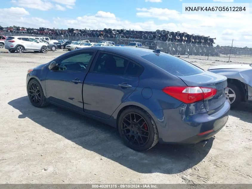 KNAFK4A67G5612284 2016 Kia Forte Lx