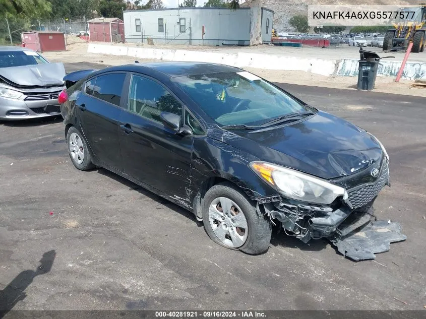 2016 Kia Forte Lx VIN: KNAFK4A6XG5577577 Lot: 40281921