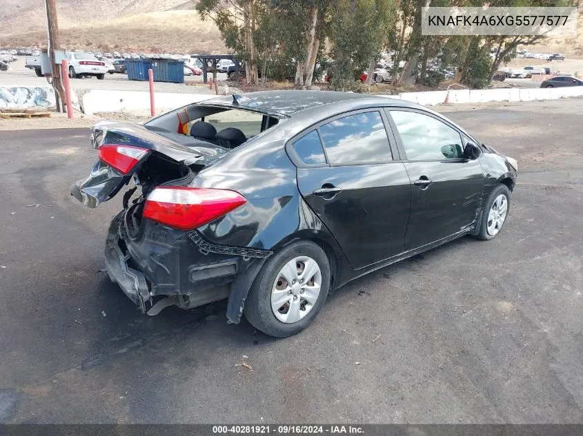 2016 Kia Forte Lx VIN: KNAFK4A6XG5577577 Lot: 40281921