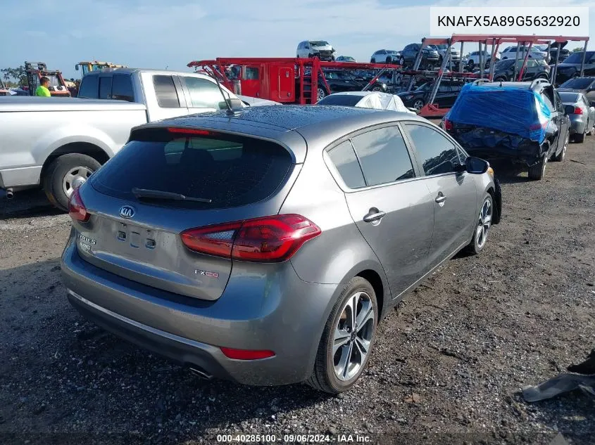 KNAFX5A89G5632920 2016 Kia Forte Ex