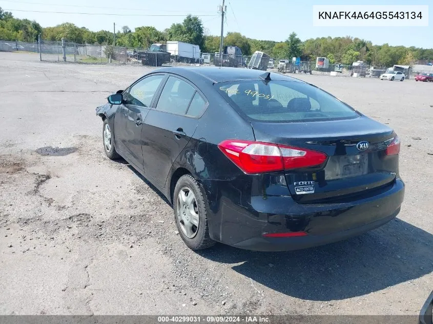 2016 Kia Forte Lx VIN: KNAFK4A64G5543134 Lot: 40299031