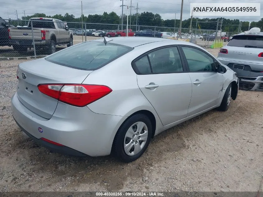 2016 Kia Forte Lx VIN: KNAFX4A64G5549596 Lot: 40300255