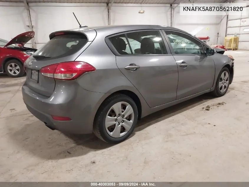 KNAFK5A87G5621820 2016 Kia Forte Lx