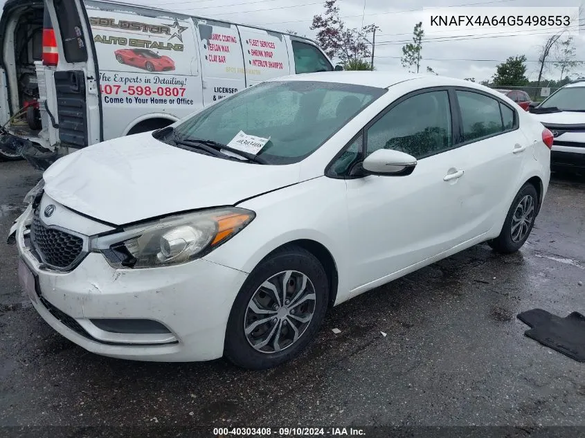 2016 Kia Forte Lx VIN: KNAFX4A64G5498553 Lot: 40303408