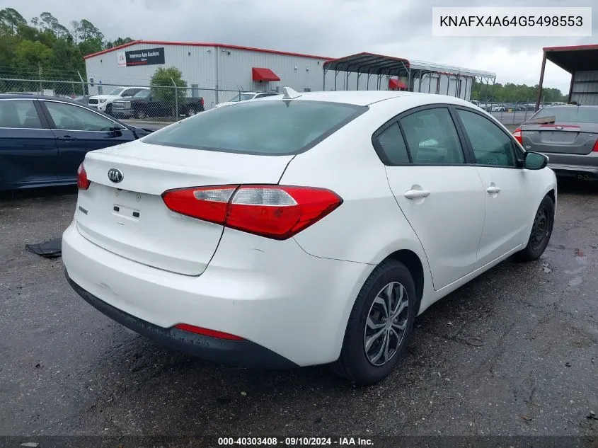 KNAFX4A64G5498553 2016 Kia Forte Lx