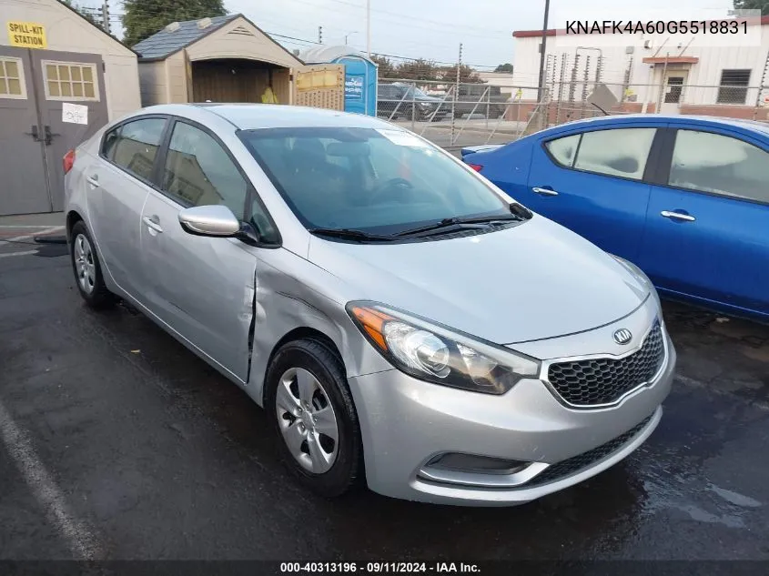 KNAFK4A60G5518831 2016 Kia Forte Lx