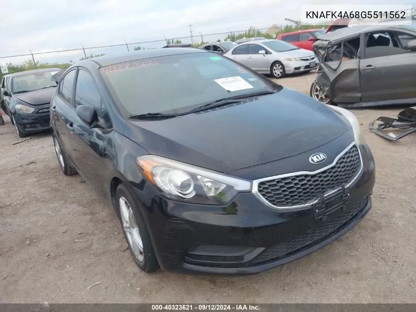 2016 Kia Forte Lx VIN: KNAFK4A68G5511562 Lot: 40323621