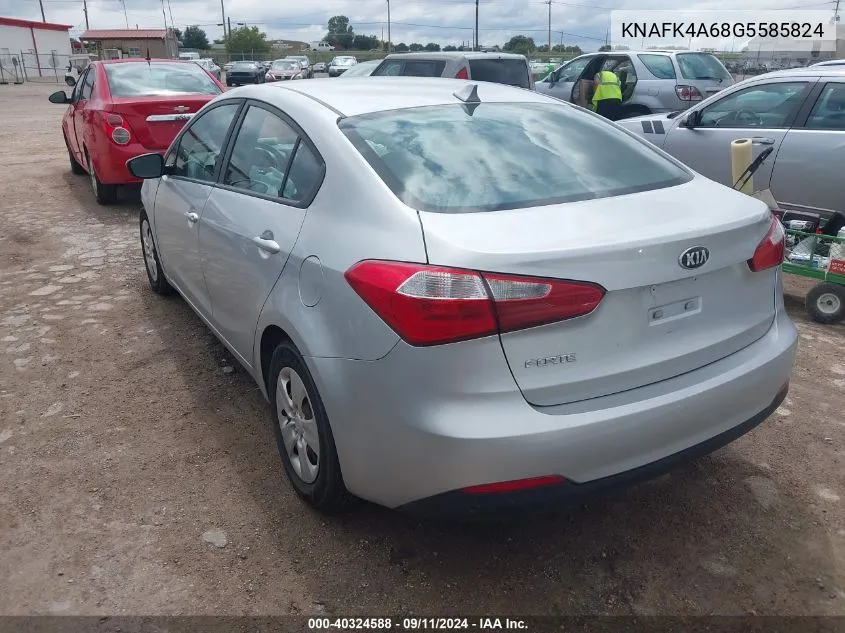 KNAFK4A68G5585824 2016 Kia Forte Lx