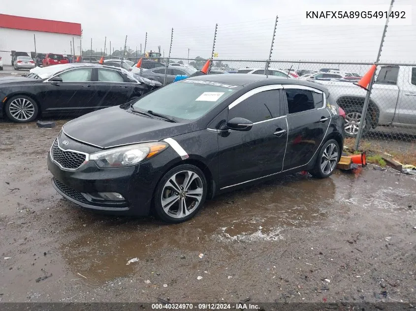 KNAFX5A89G5491492 2016 Kia Forte Ex