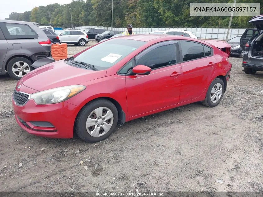 KNAFK4A60G5597157 2016 Kia Forte Lx