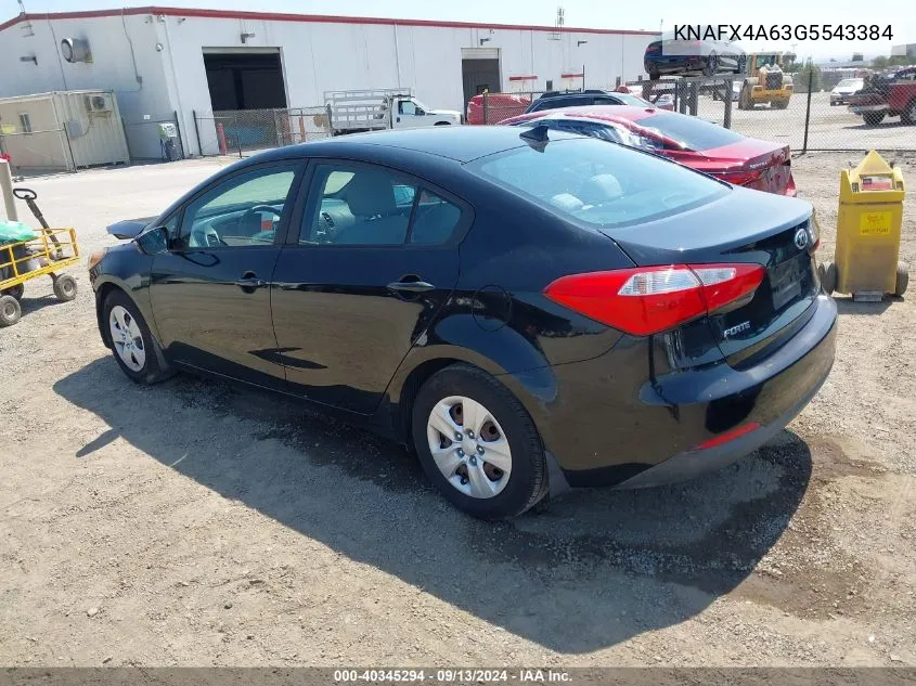 KNAFX4A63G5543384 2016 Kia Forte Lx