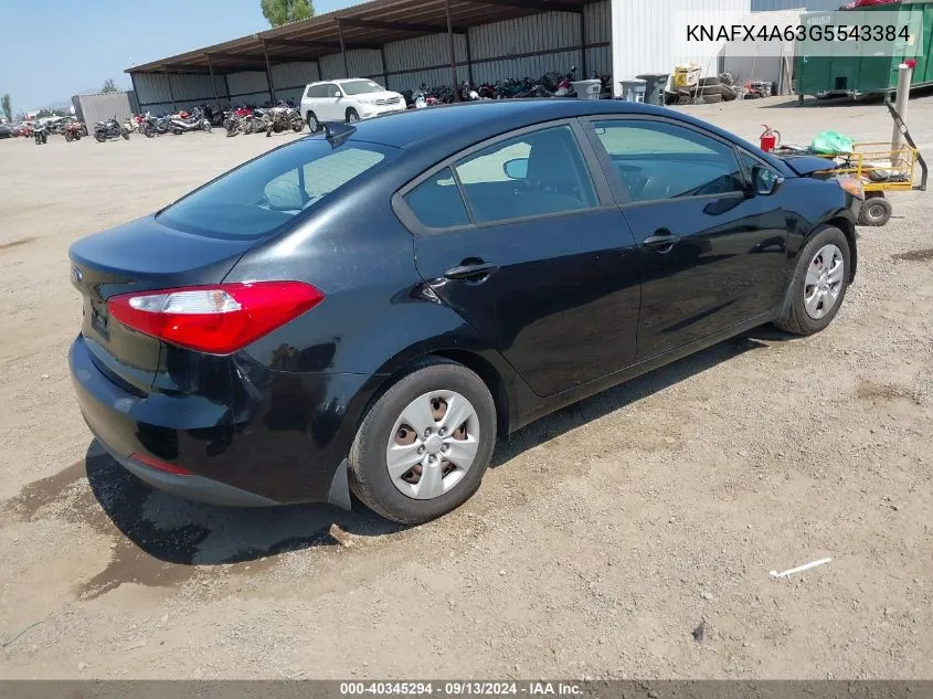 KNAFX4A63G5543384 2016 Kia Forte Lx