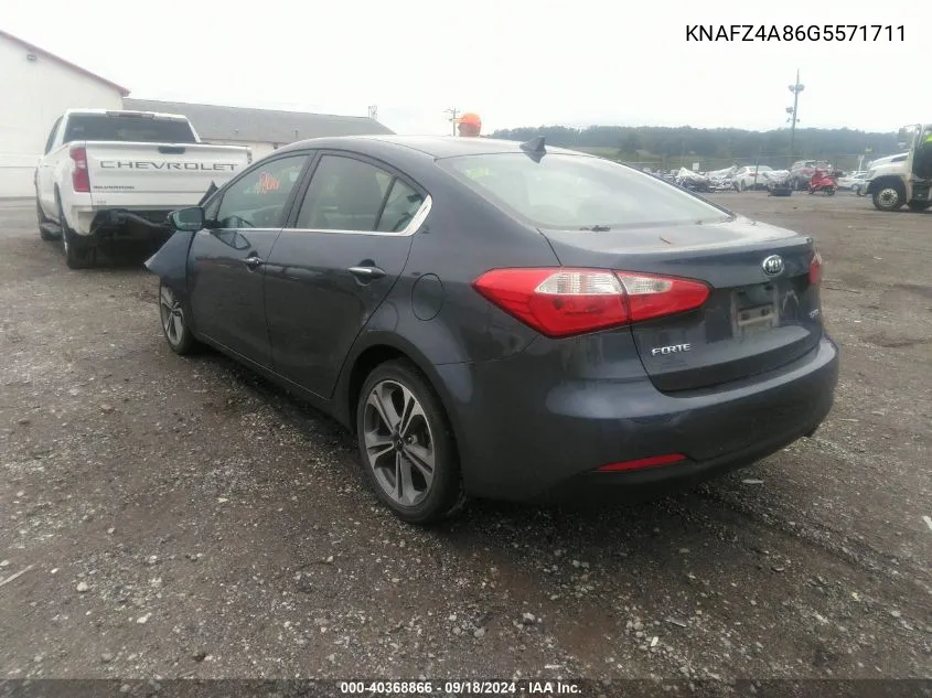 2016 Kia Forte Ex VIN: KNAFZ4A86G5571711 Lot: 40368866