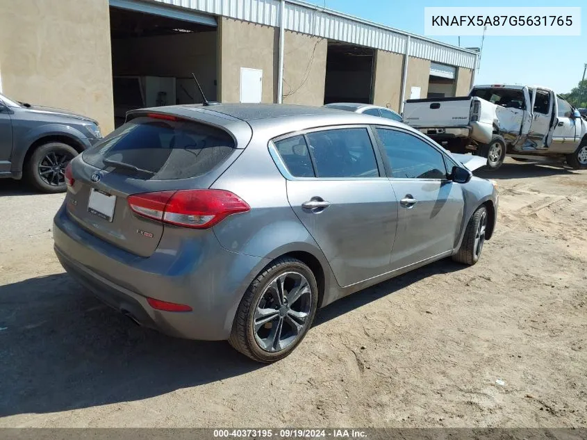 KNAFX5A87G5631765 2016 Kia Forte Ex