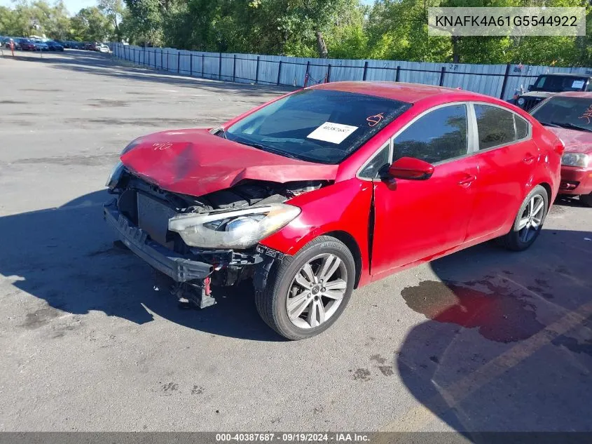 2016 Kia Forte Lx VIN: KNAFK4A61G5544922 Lot: 40387687