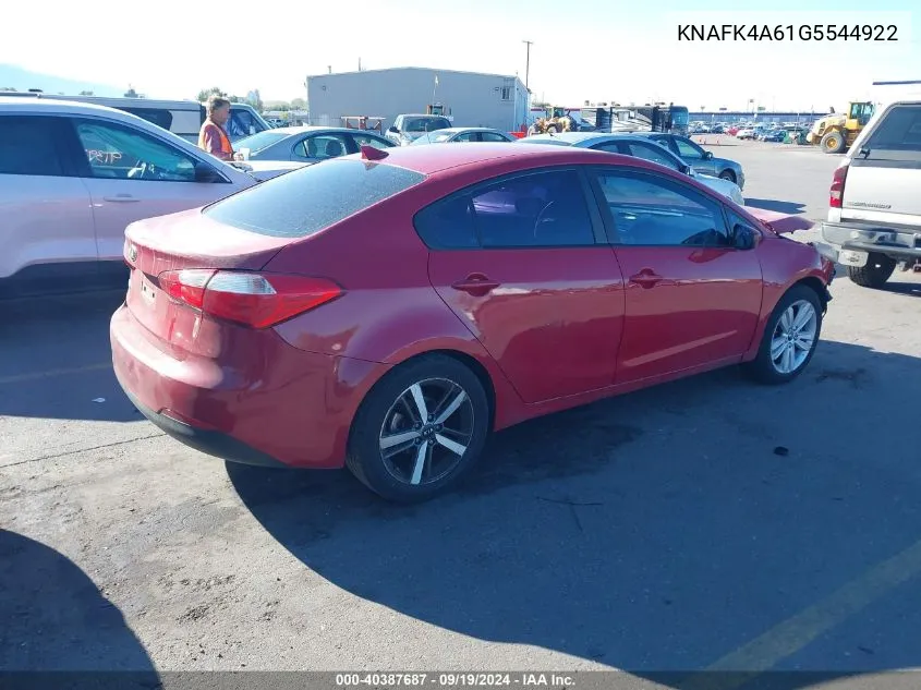 KNAFK4A61G5544922 2016 Kia Forte Lx