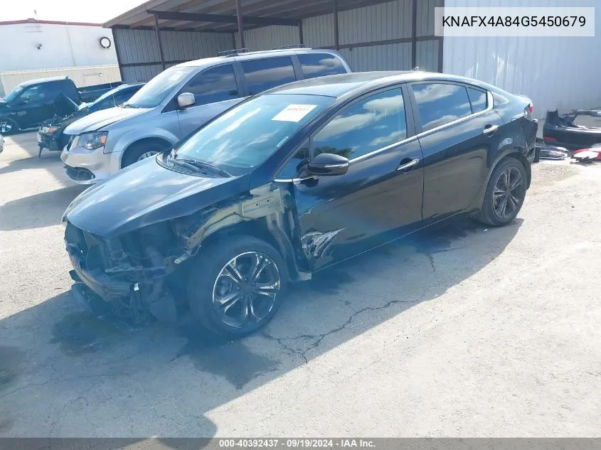 2016 Kia Forte Ex VIN: KNAFX4A84G5450679 Lot: 40392437