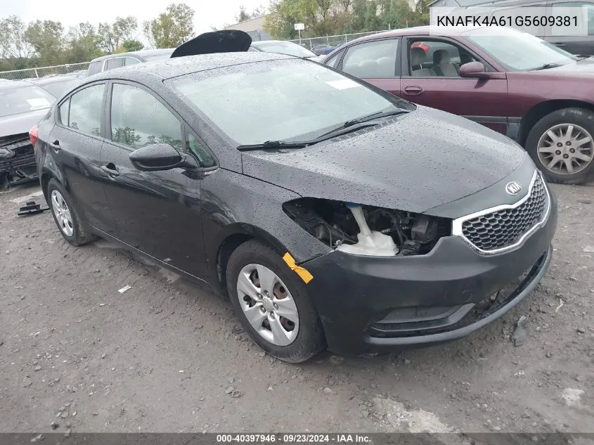 2016 Kia Forte Lx VIN: KNAFK4A61G5609381 Lot: 40397946