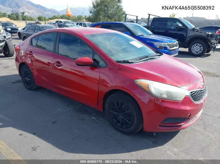 KNAFK4A65G5508392 2016 Kia Forte Lx