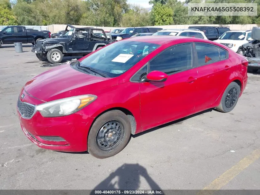 KNAFK4A65G5508392 2016 Kia Forte Lx