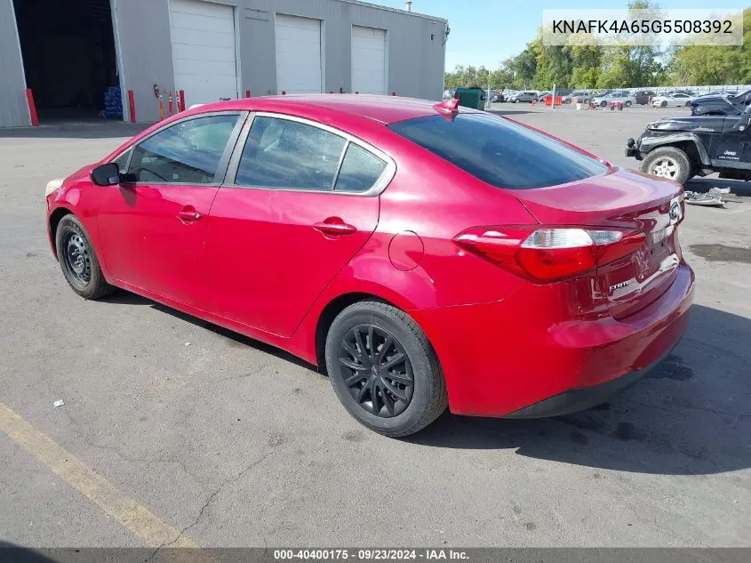 KNAFK4A65G5508392 2016 Kia Forte Lx