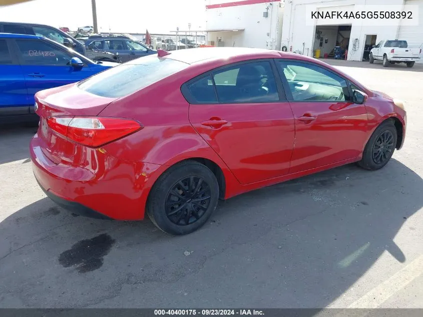 KNAFK4A65G5508392 2016 Kia Forte Lx