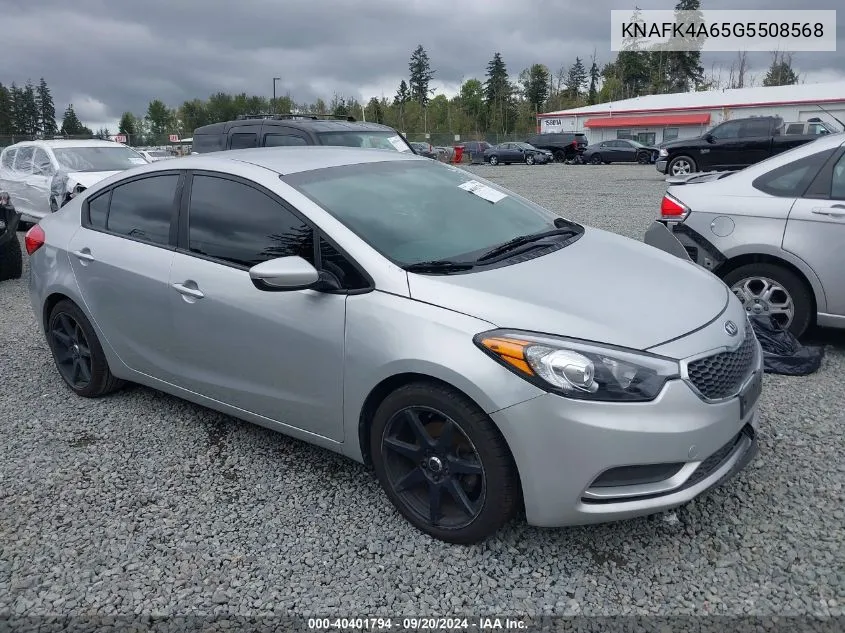 2016 Kia Forte Lx VIN: KNAFK4A65G5508568 Lot: 40401794