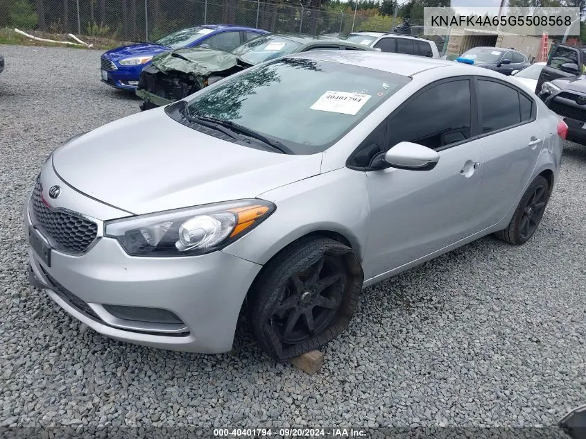 KNAFK4A65G5508568 2016 Kia Forte Lx