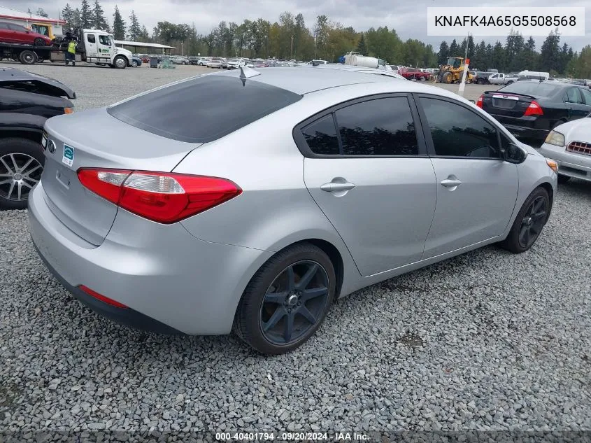 KNAFK4A65G5508568 2016 Kia Forte Lx