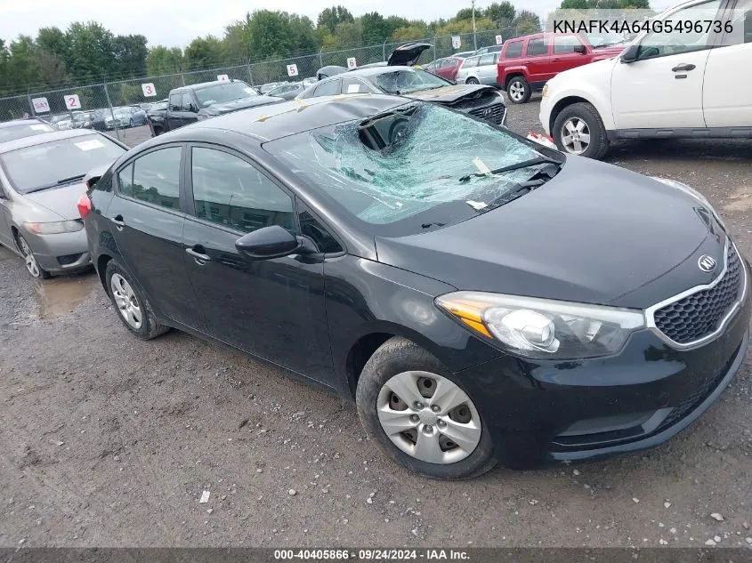 2016 Kia Forte Lx VIN: KNAFK4A64G5496736 Lot: 40405866