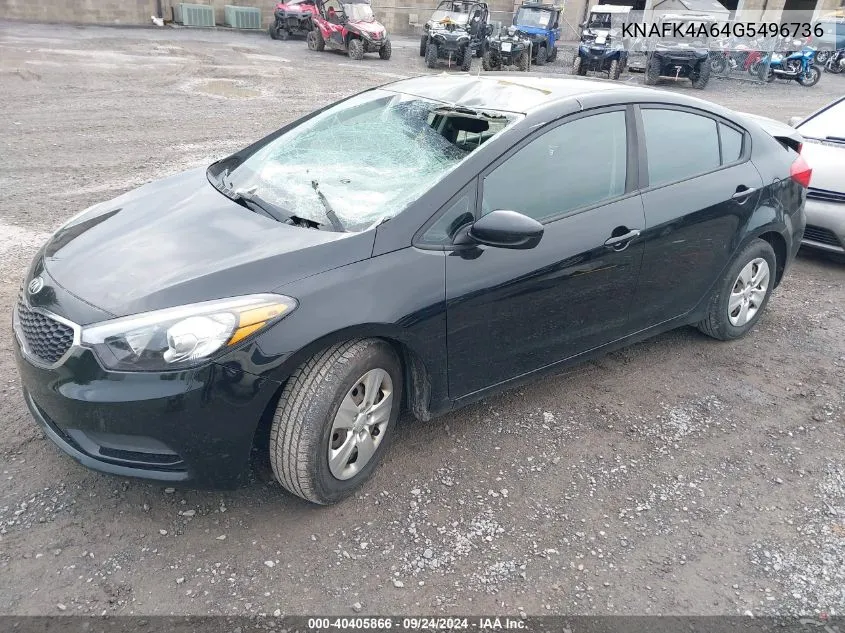 2016 Kia Forte Lx VIN: KNAFK4A64G5496736 Lot: 40405866