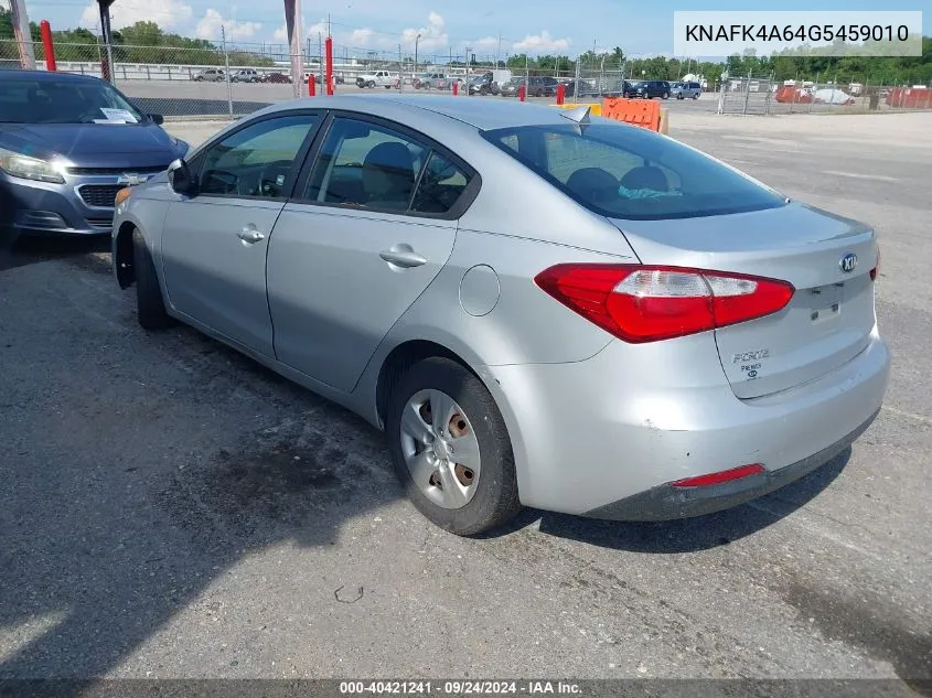 KNAFK4A64G5459010 2016 Kia Forte Lx