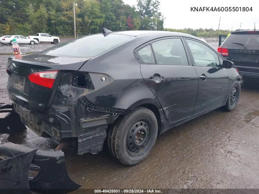 2016 Kia Forte Lx VIN: KNAFK4A60G5501804 Lot: 40425501