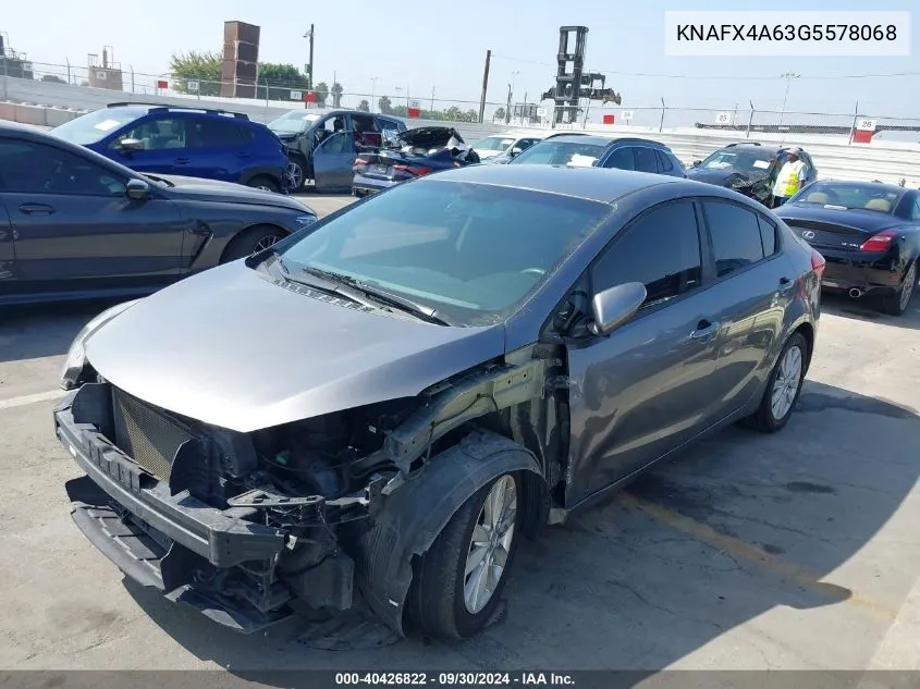 KNAFX4A63G5578068 2016 Kia Forte Lx