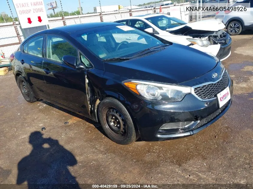 KNAFX4A66G5498926 2016 Kia Forte Lx