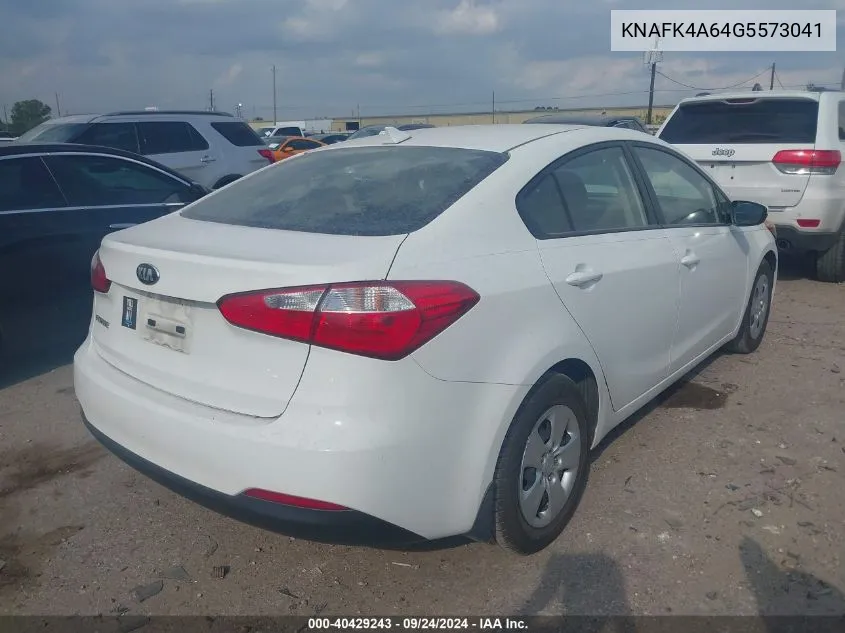 KNAFK4A64G5573041 2016 Kia Forte Lx