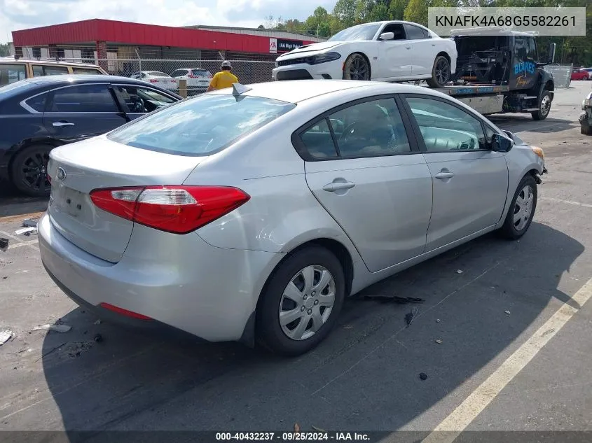 2016 Kia Forte Lx VIN: KNAFK4A68G5582261 Lot: 40432237