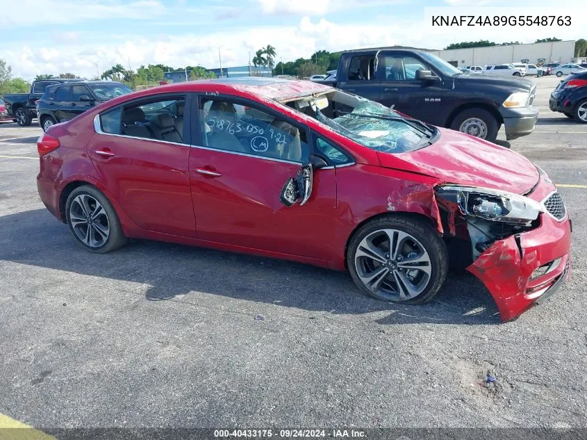 2016 Kia Forte Ex VIN: KNAFZ4A89G5548763 Lot: 40433175