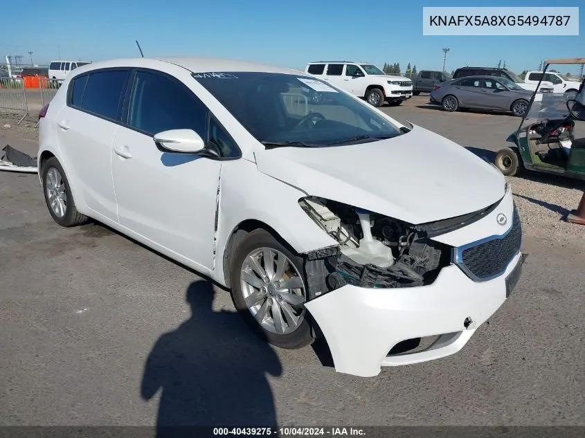 KNAFX5A8XG5494787 2016 Kia Forte Lx