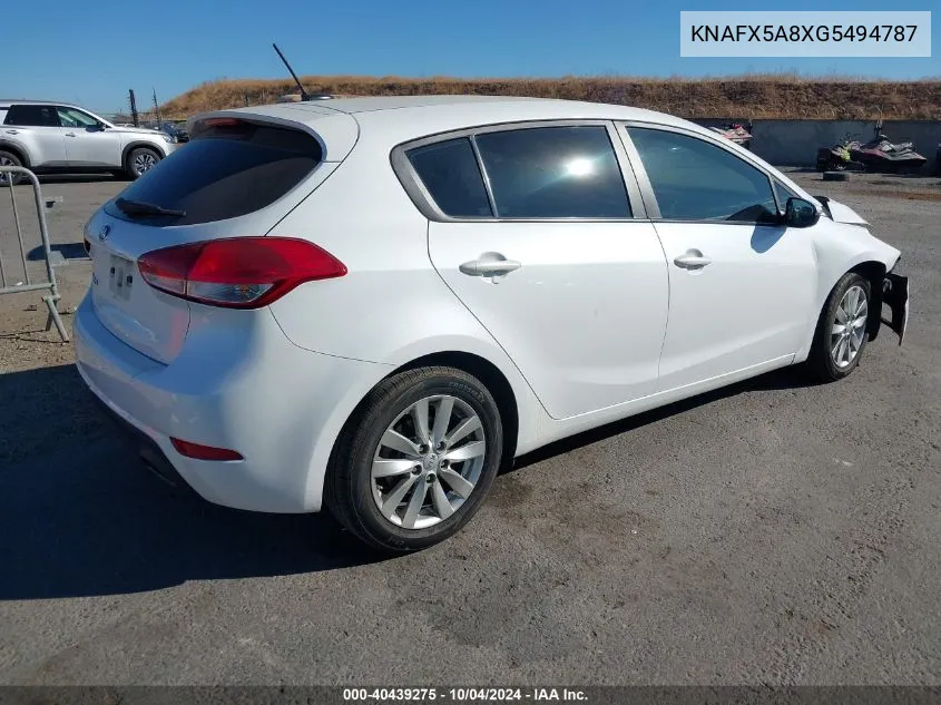 KNAFX5A8XG5494787 2016 Kia Forte Lx