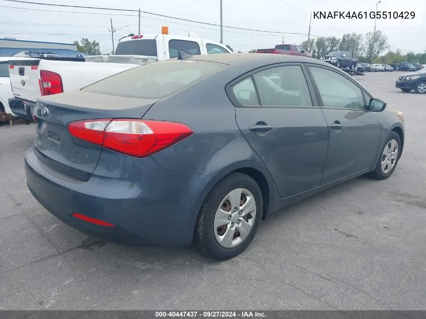 2016 Kia Forte Lx VIN: KNAFK4A61G5510429 Lot: 40447437