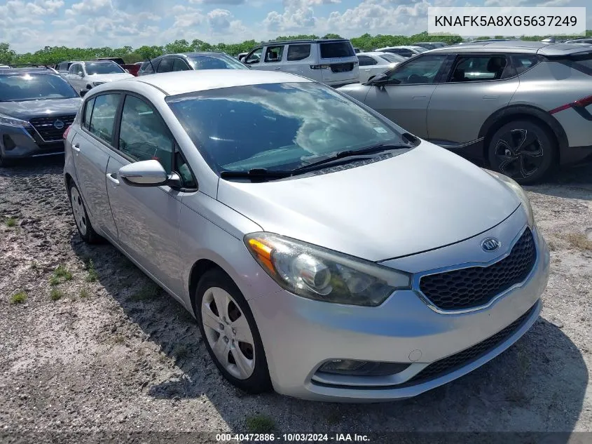 2016 Kia Forte Lx VIN: KNAFK5A8XG5637249 Lot: 40472886