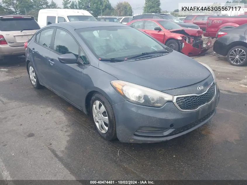 KNAFK4A63G5567117 2016 Kia Forte Lx