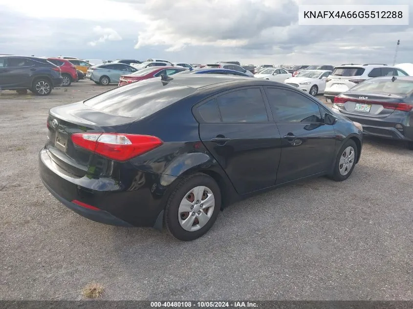 2016 Kia Forte Lx VIN: KNAFX4A66G5512288 Lot: 40480108