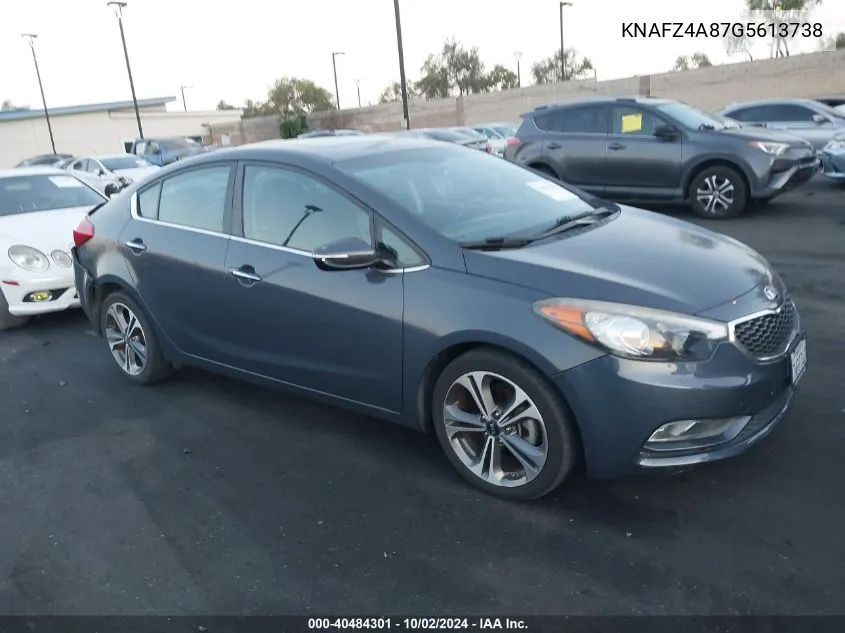 KNAFZ4A87G5613738 2016 Kia Forte Ex